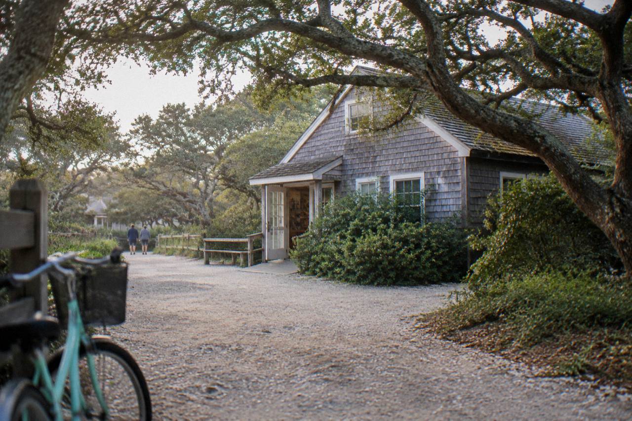 Small museum building surrounded by maritime forest near Corolla village